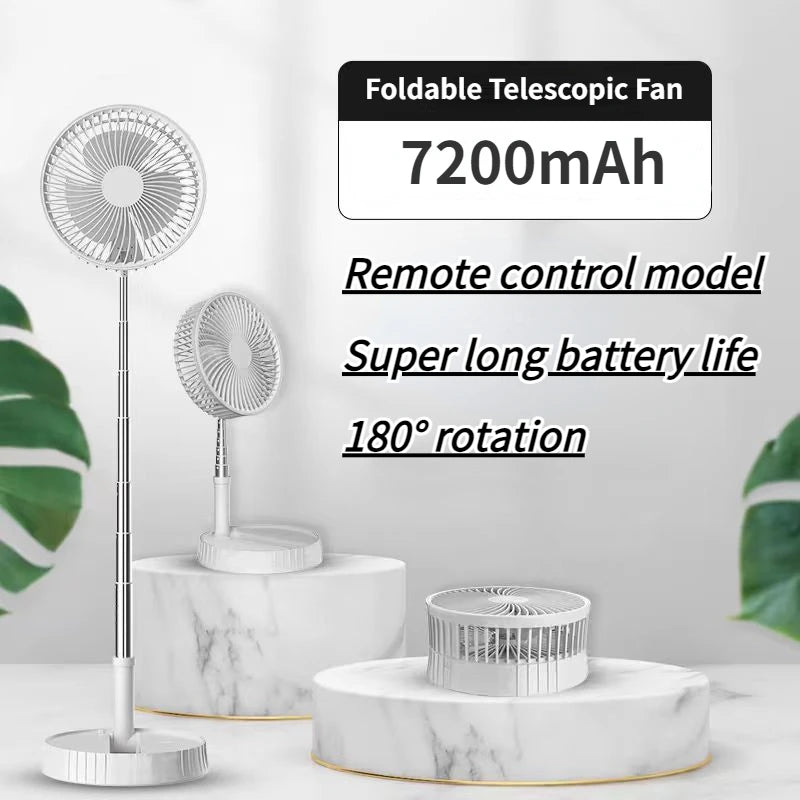 Wireless Telescopic Folding Low Noise Fan