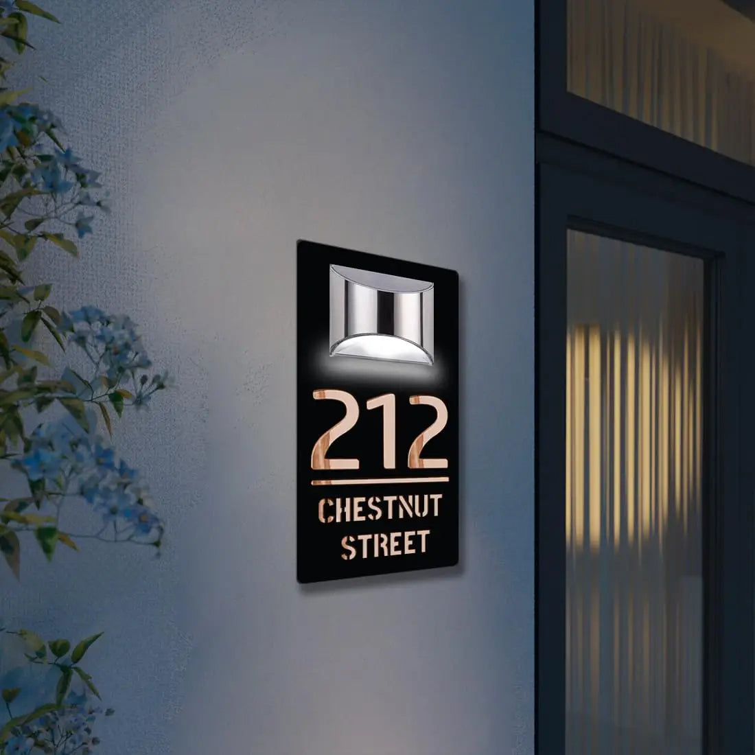 Personalized House Sign "With Solar Light"